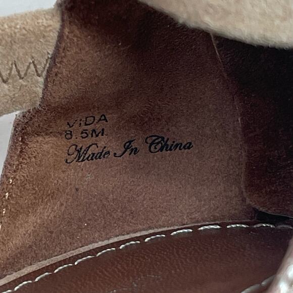 DONALD J PLINER Vida Heels Size 8.5 Shoes Suede Metallic Reptile Zipper Heel - Picture 9 of 16